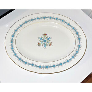 Coalport Geneva Bone China England 13” Oval Serving Platter Dish 13 3/4”